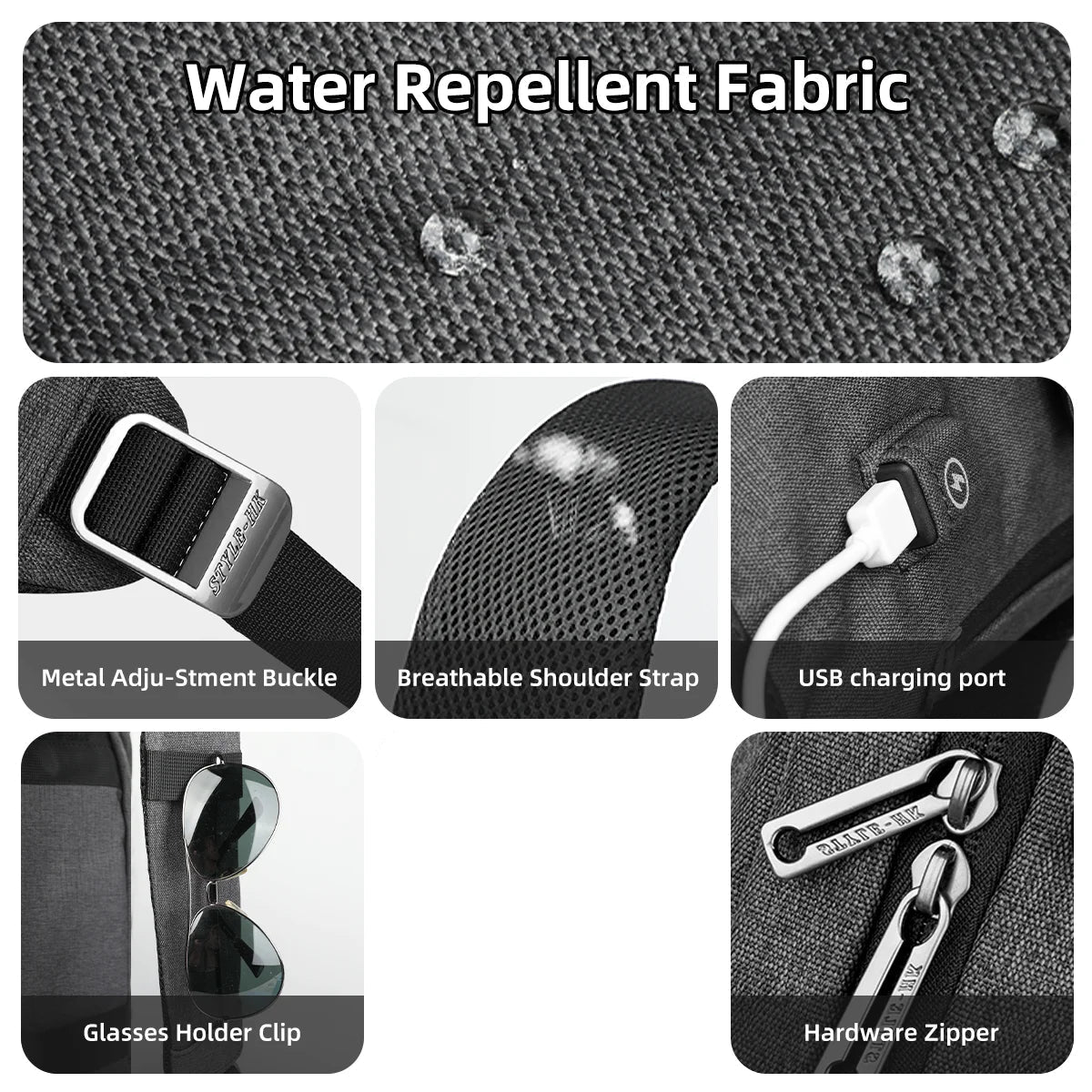 Avelena | URBANTRAIL Rolltop Rucksack – Erweiterbarer & wasserdichter Reisetrage mit USB-Anschluss und Laptopfach