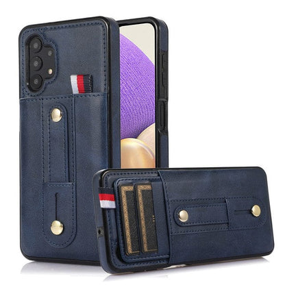 Avelena | Lederhülle mit Kartenhalter für Samsung Galaxy A