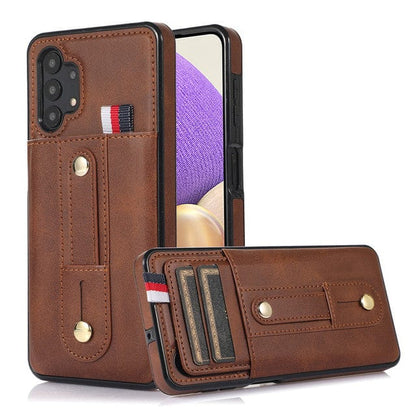 Avelena | Lederhülle mit Kartenhalter für Samsung Galaxy A