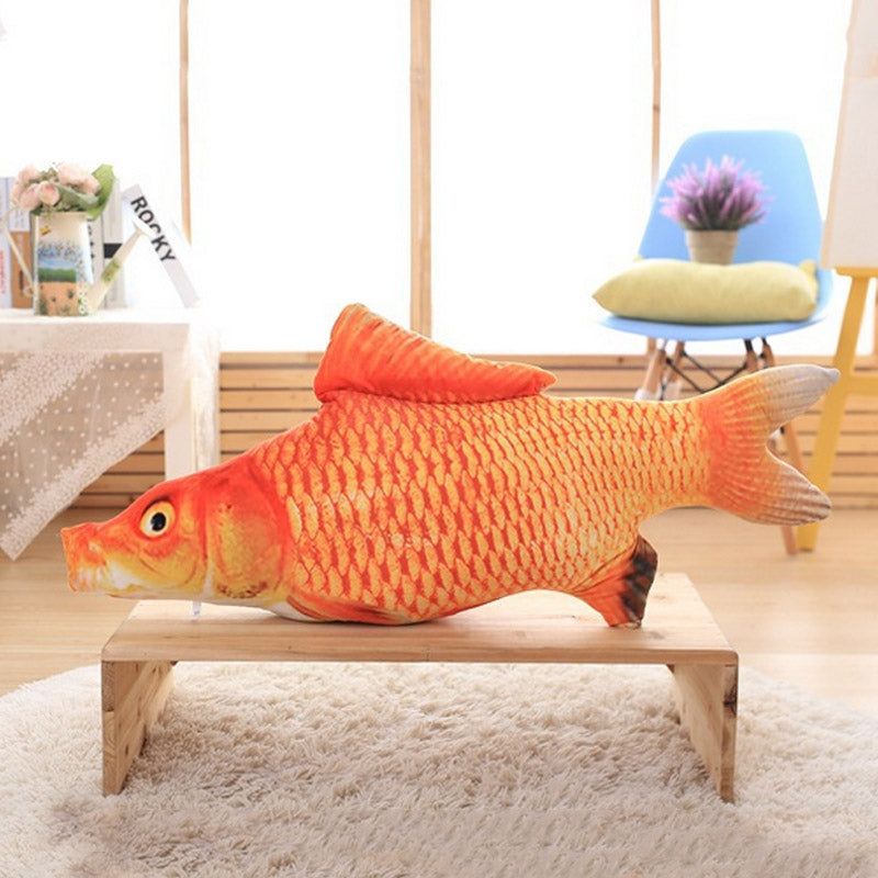 Avelena | 1Pc 3D Fisch Kreativ Katze Kätzchen Kauen Katzen Spielzeug Puppe Katzenminze Gefüllter Fisch Interaktives Kätzchen Spielzeug Gefülltes Kissen