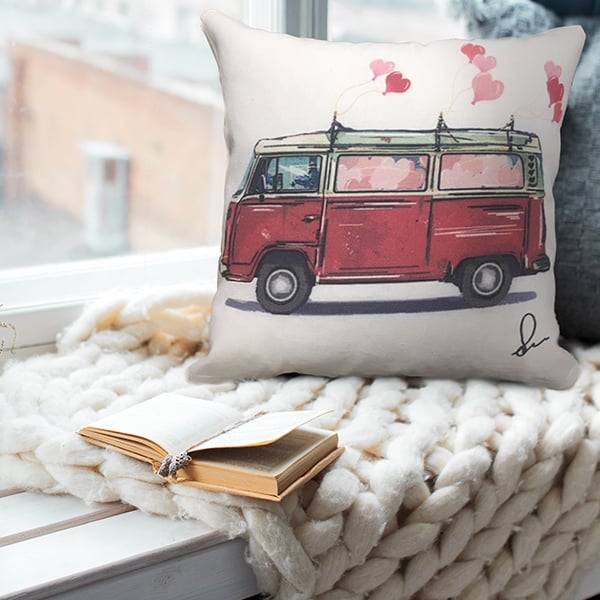 Avelena | Doppelter Liner Sack Love Bus Kissenbezug