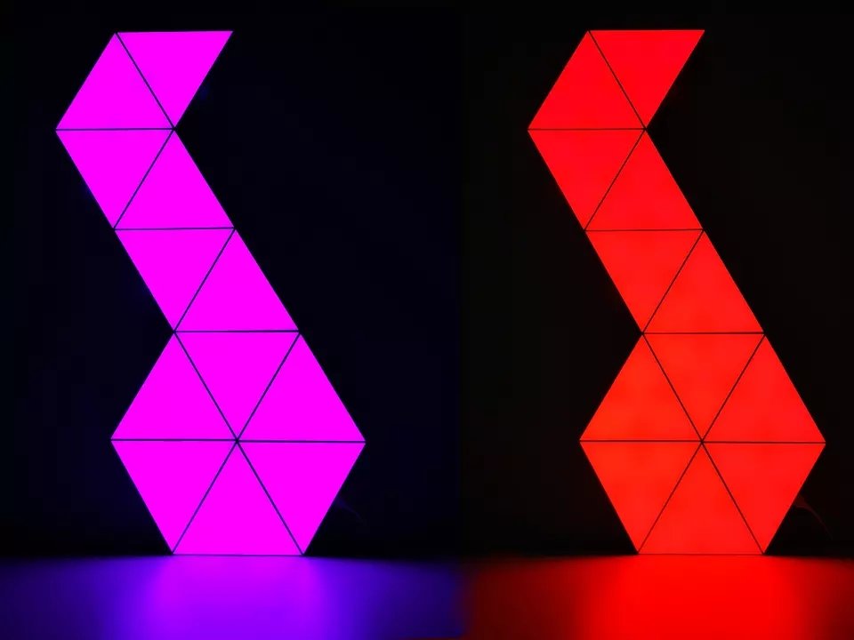 Avelena | Wandbeleuchtung – Dreieckige Farb-Led mit Smd, App und Ir