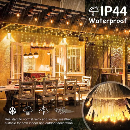 Avelena | Funkelnde Eiszapfen Lichterkette LED | Warmweiß & Kaltweiß, Erweiterbar für Innen- & Außendekoration Feiertage