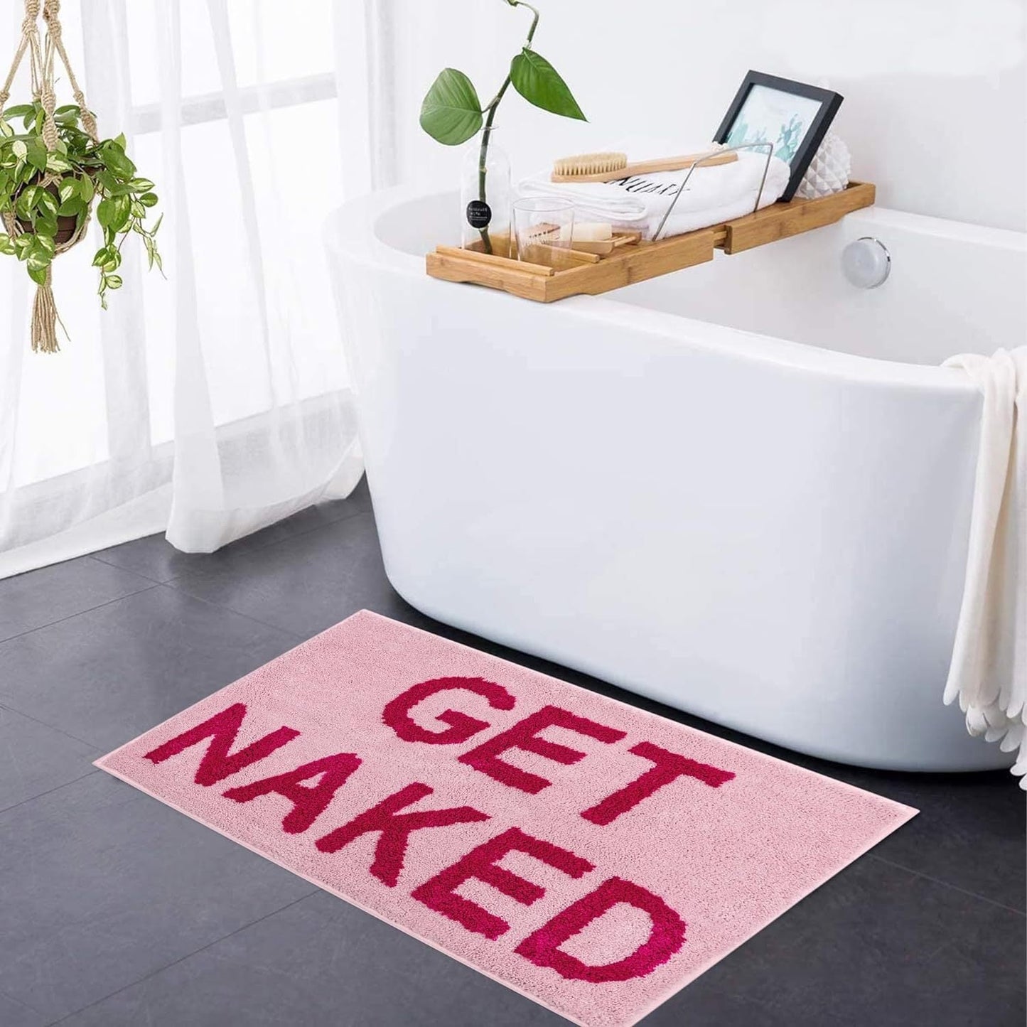 Avelena | Get Naked Badematte – Weicher getufteter Badezimmerteppich