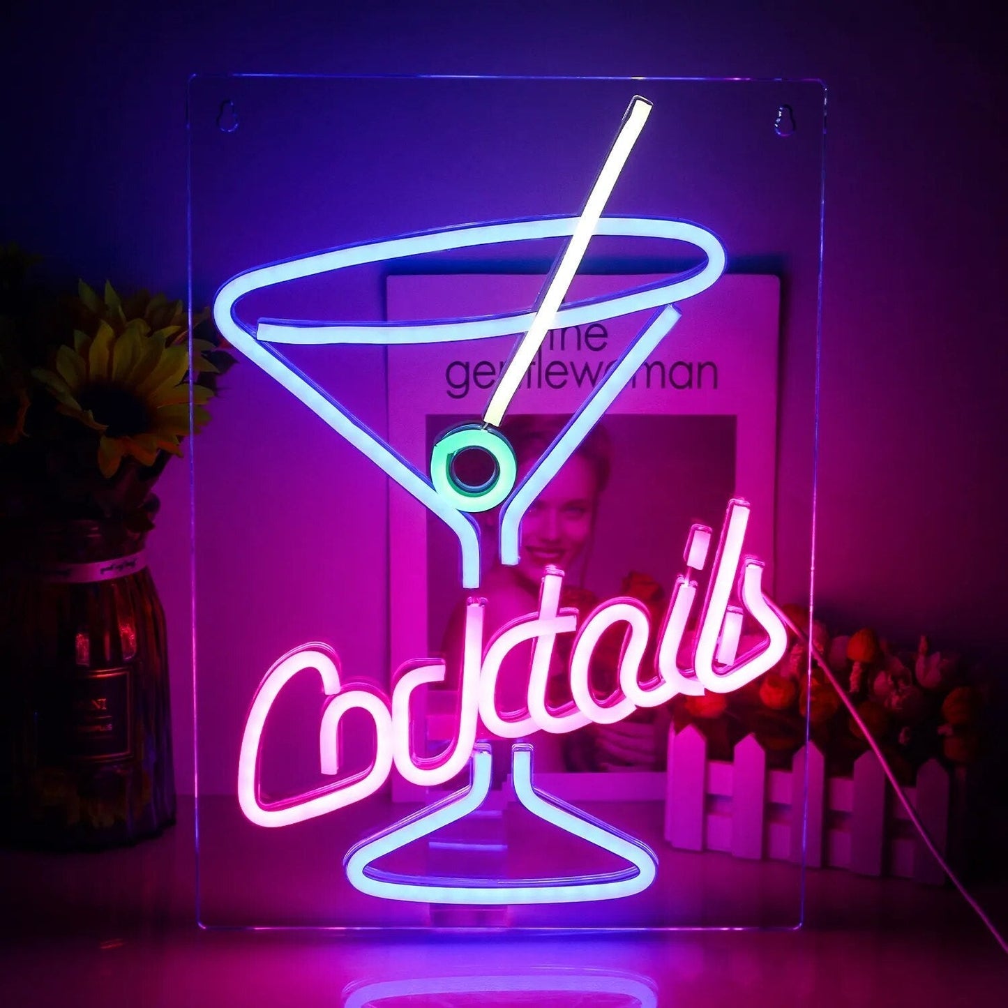 Avelena | Lebendige Cocktails & Bier LED Neon Wandschild