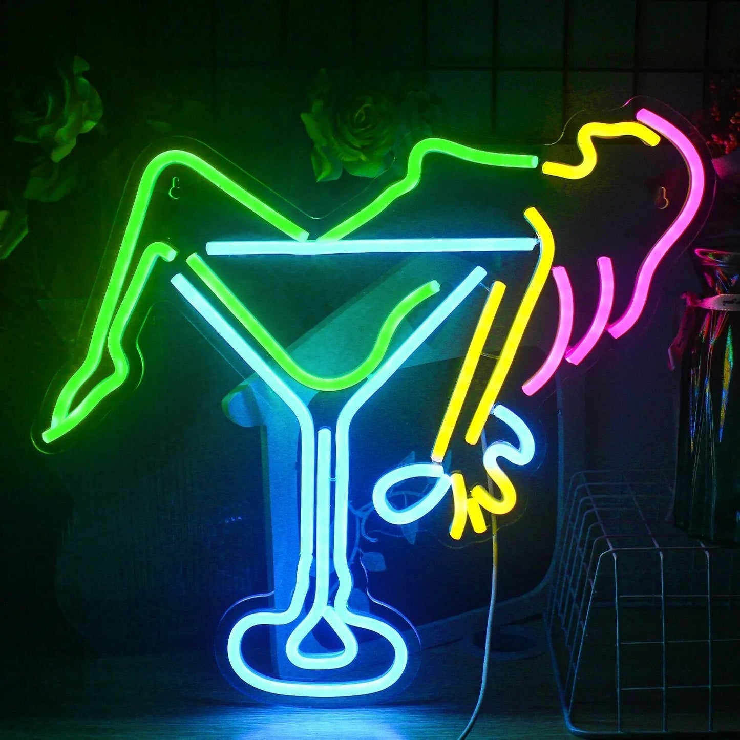Avelena | Lebendige Cocktails & Bier LED Neon Wandschild
