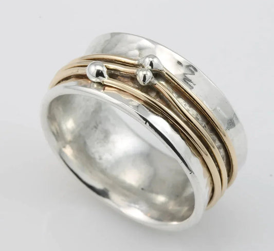 Avelena | Vintage Gold Überzogene Silberring
