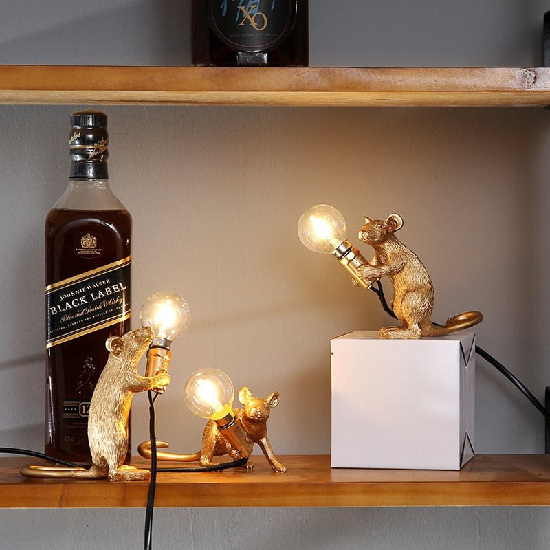 Avelena | Vintage Mouse LED Tischlampe