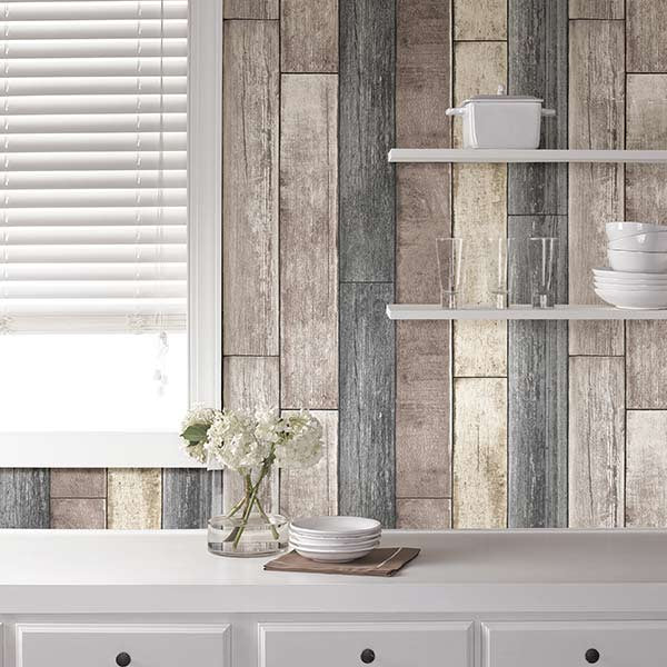 Avelena | Natürliche Holzplanken Shiplap Peel And Stick Tapete