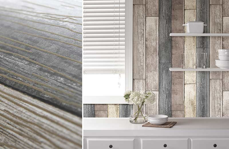 Avelena | Natürliche Holzplanken Shiplap Peel And Stick Tapete