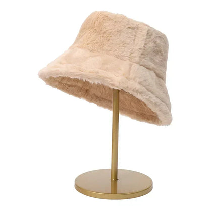 Avelena | Damen Kunstpelz Herbst Bucket Hat – Lorna