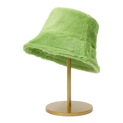 Avelena | Damen Kunstpelz Herbst Bucket Hat – Lorna