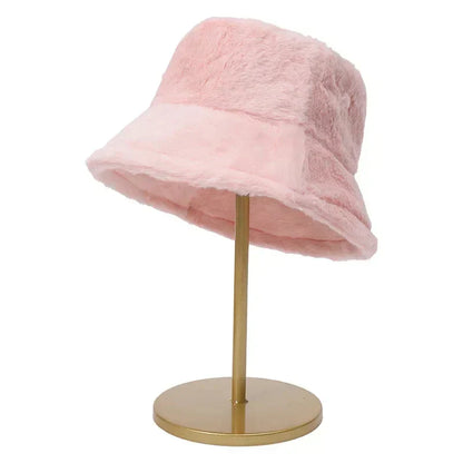 Avelena | Damen Kunstpelz Herbst Bucket Hat – Lorna