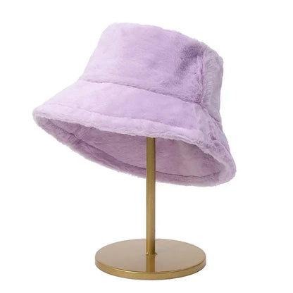 Avelena | Damen Kunstpelz Herbst Bucket Hat – Lorna