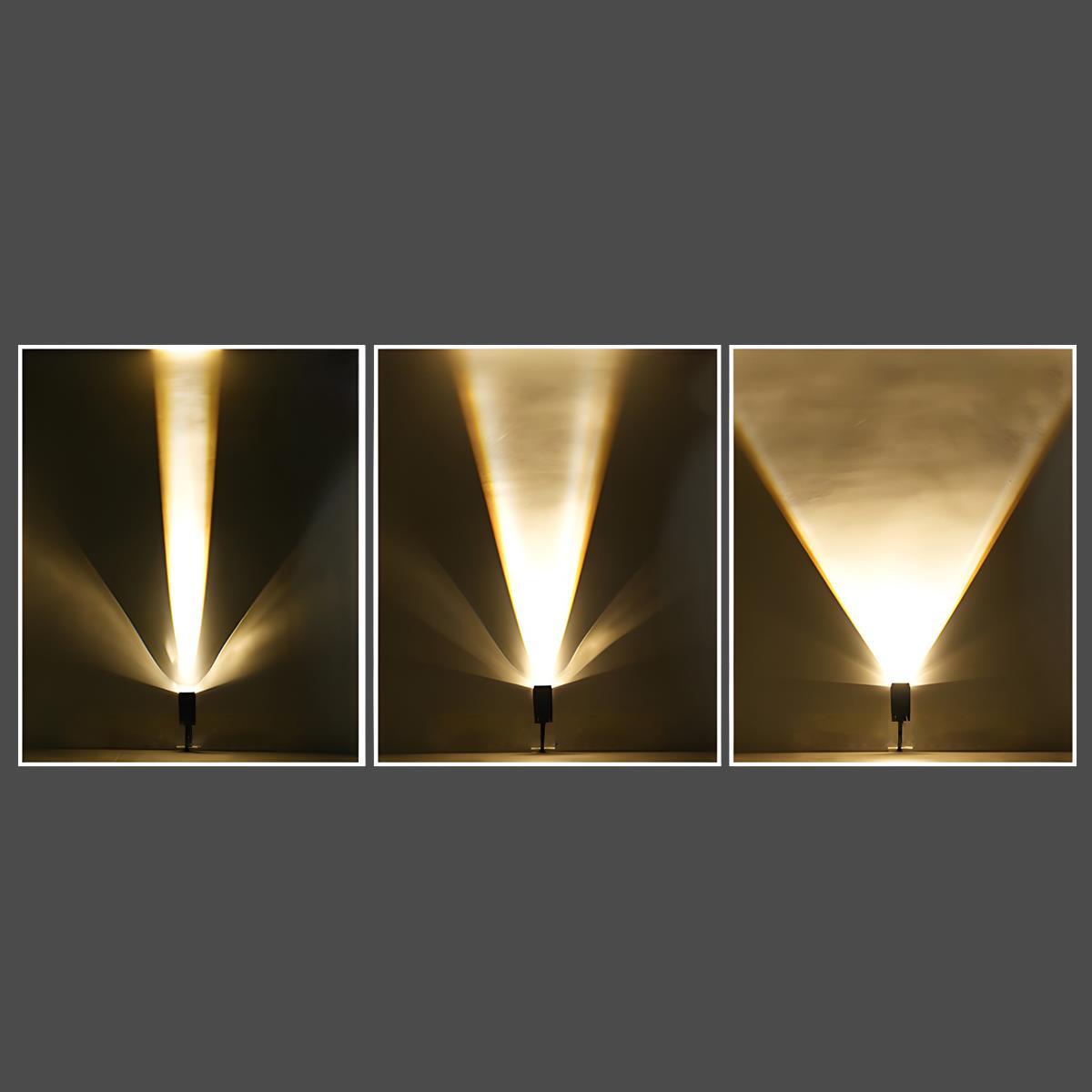 Avelena | Wasserdichte Solar LED Multi-Zoom Spotlampe | Verstellbarer Zoom. Umweltfreundlich & Ideal für Garten- und Außenbeleuchtung.