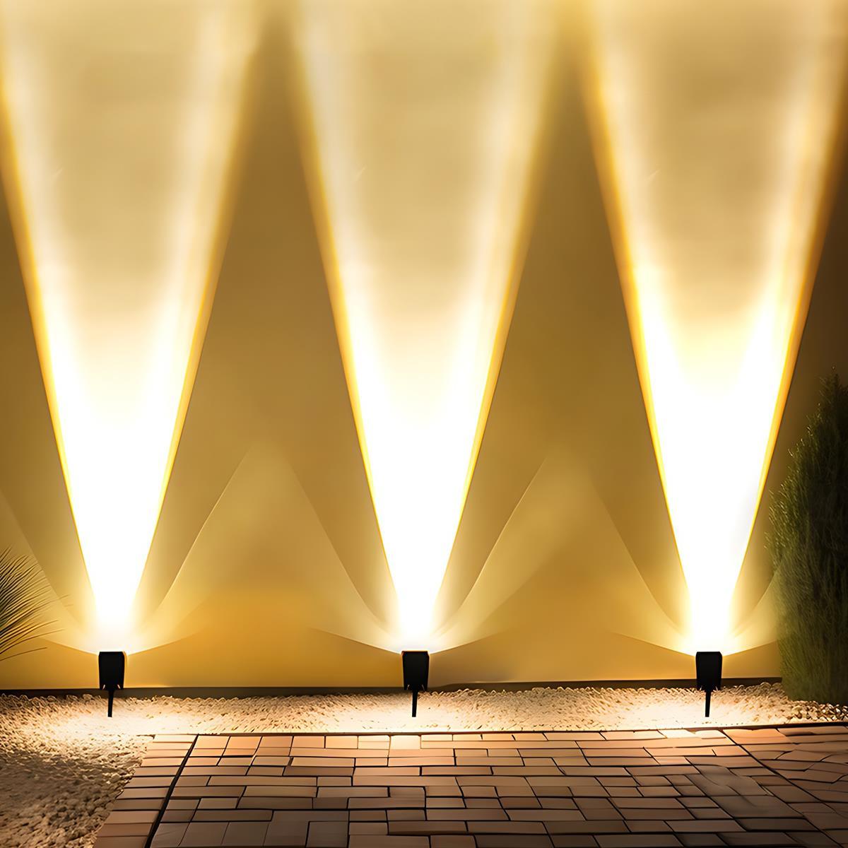 Avelena | Wasserdichte Solar LED Multi-Zoom Spotlampe | Verstellbarer Zoom. Umweltfreundlich & Ideal für Garten- und Außenbeleuchtung.