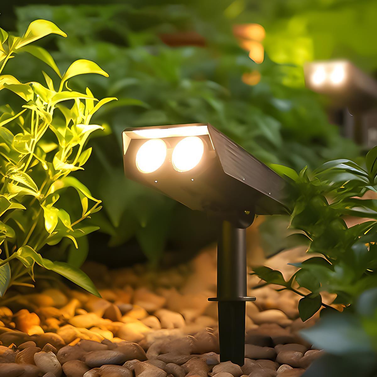 Avelena | Wasserdichte Solar LED Multi-Zoom Spotlampe | Verstellbarer Zoom. Umweltfreundlich & Ideal für Garten- und Außenbeleuchtung.