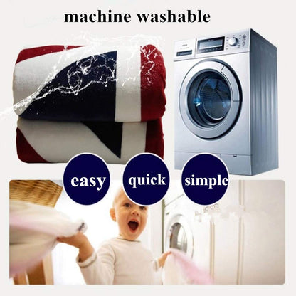 Avelena | Flanell-Sherpa-Decke mit amerikanischer Flagge