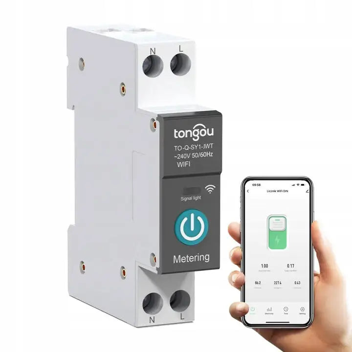 Avelena | Wifi Relais 63A mit Strommessung Tuya Smart