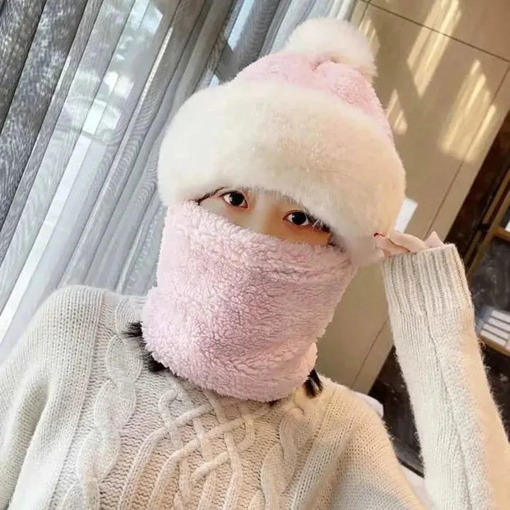 Avelena | Winter Faux Fur Beanie Scarf Set