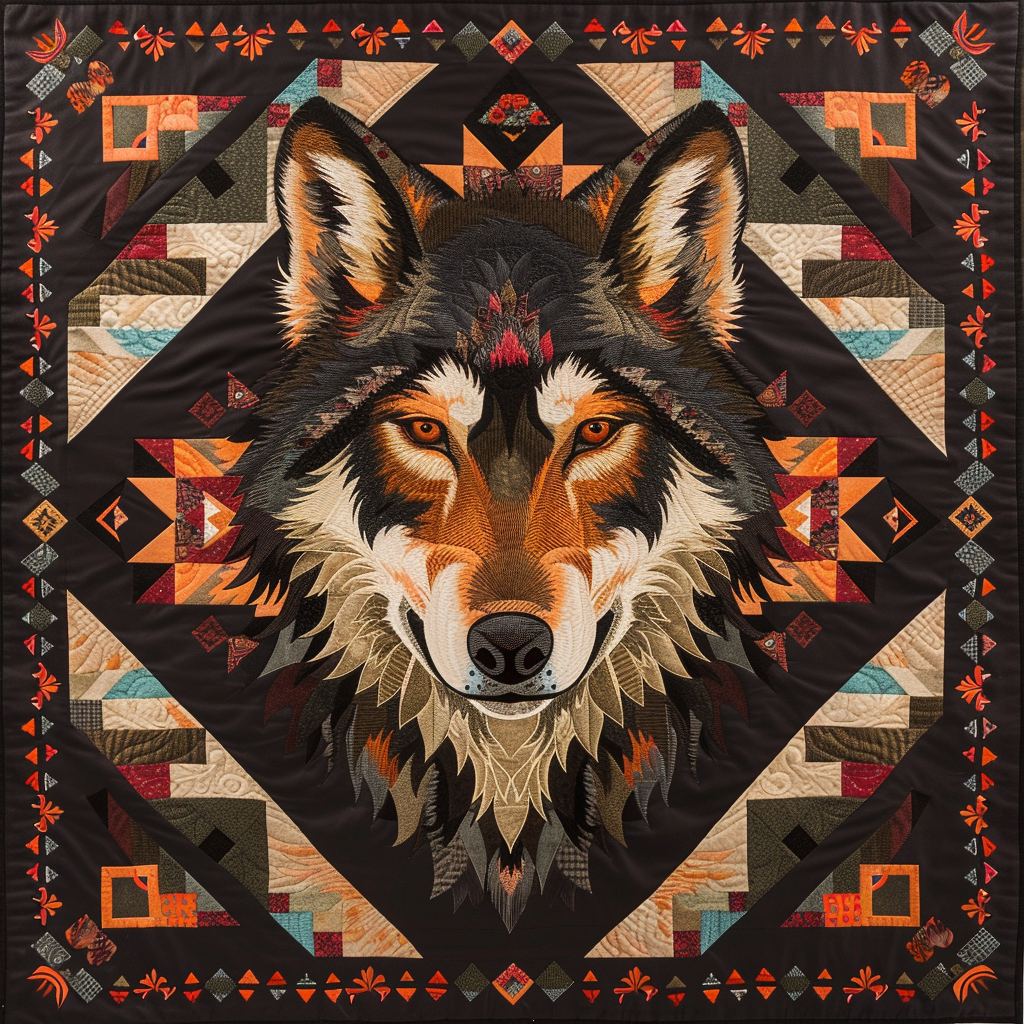Avelena | Wolf Native American Quilt