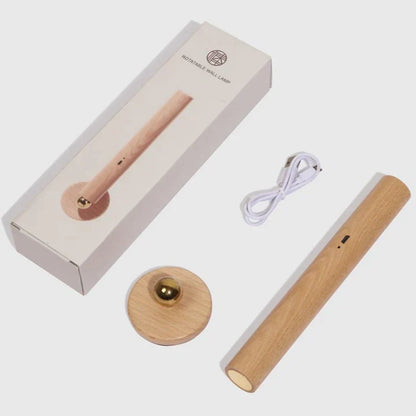 Avelena | SpinStrahl Drehbare Lampe aus Holz