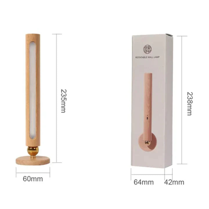Avelena | SpinStrahl Drehbare Lampe aus Holz