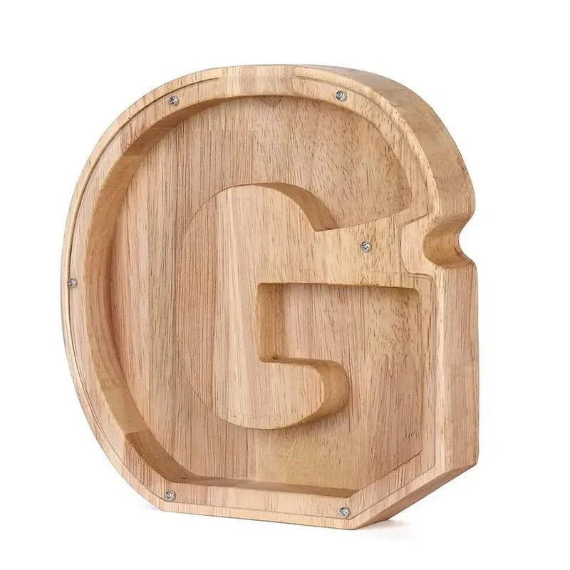 Avelena | Holz Alphabetbuchstaben 'Initial' Sparschwein