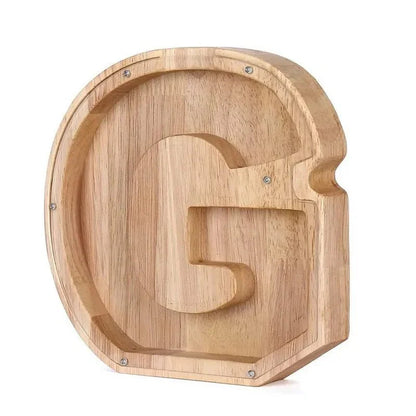 Avelena | Holz Alphabetbuchstaben 'Initial' Sparschwein