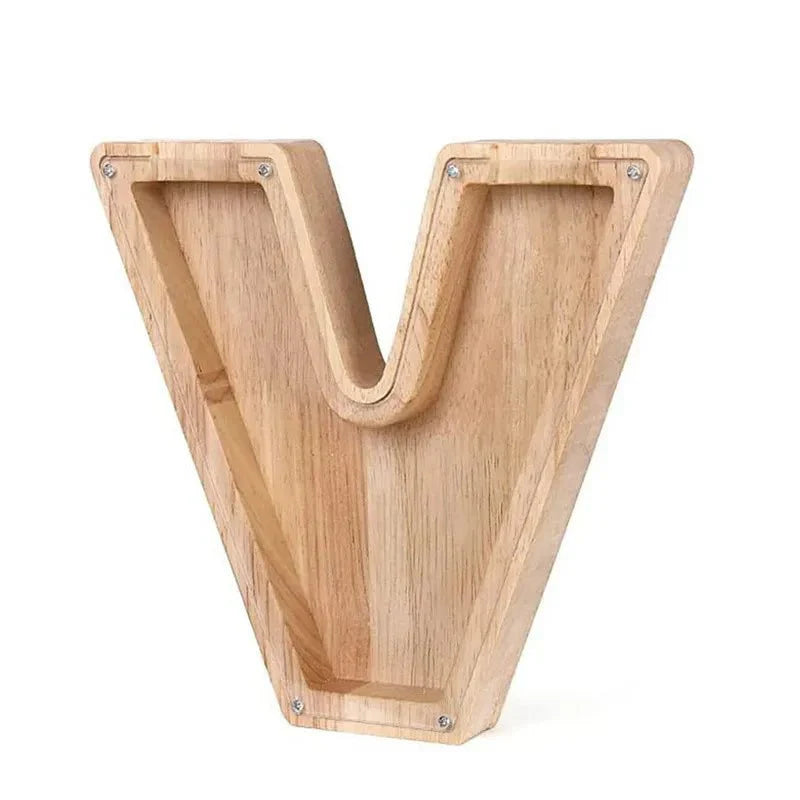 Avelena | Holz Alphabetbuchstaben 'Initial' Sparschwein