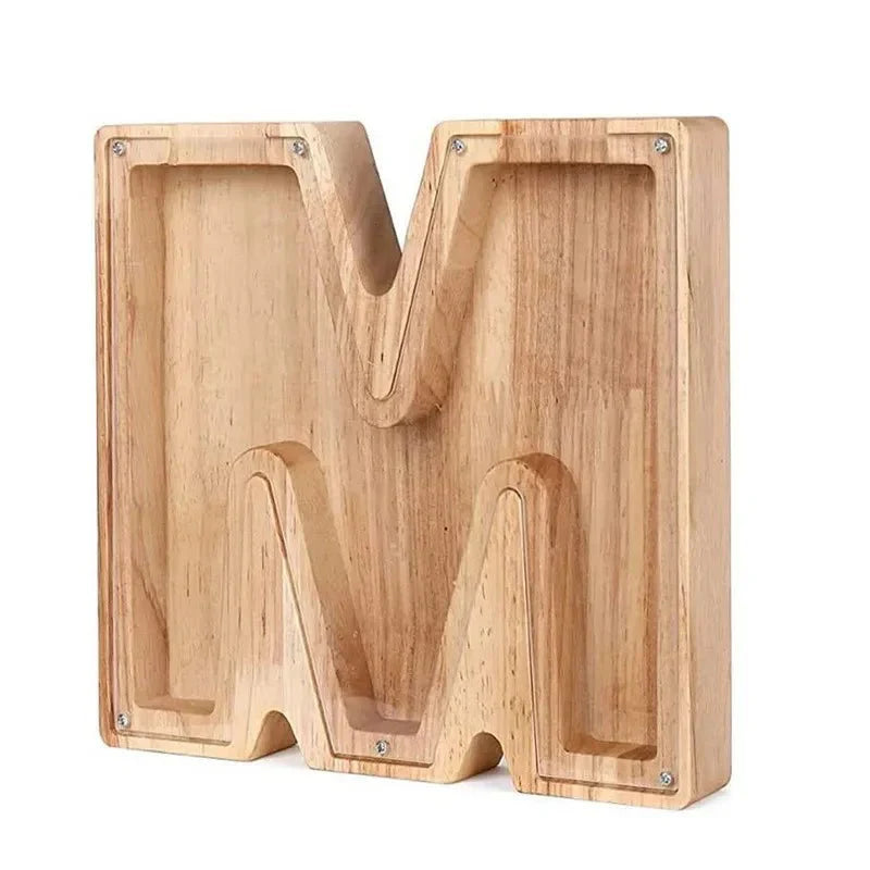 Avelena | Holz Alphabetbuchstaben 'Initial' Sparschwein