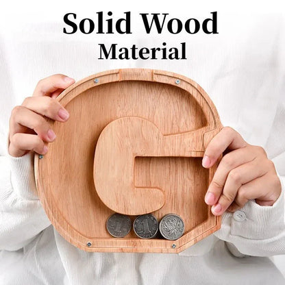 Avelena | Holz Alphabetbuchstaben 'Initial' Sparschwein