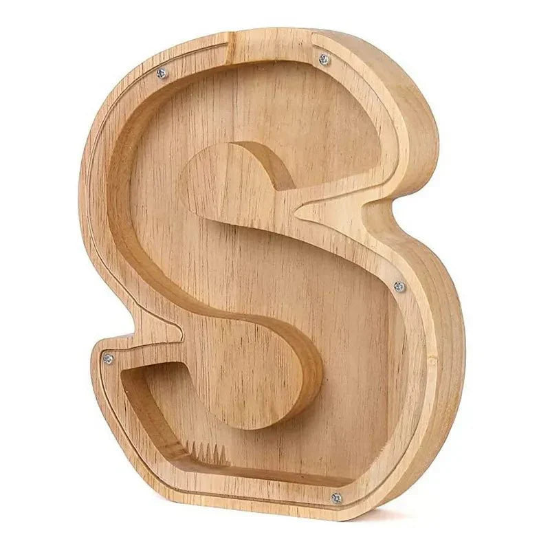 Avelena | Holz Alphabetbuchstaben 'Initial' Sparschwein