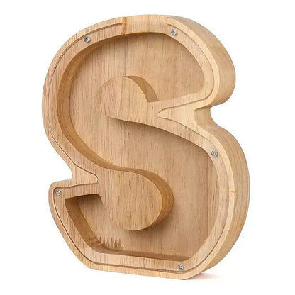 Avelena | Holz Alphabetbuchstaben 'Initial' Sparschwein