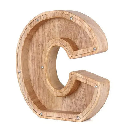 Avelena | Holz Alphabetbuchstaben 'Initial' Sparschwein