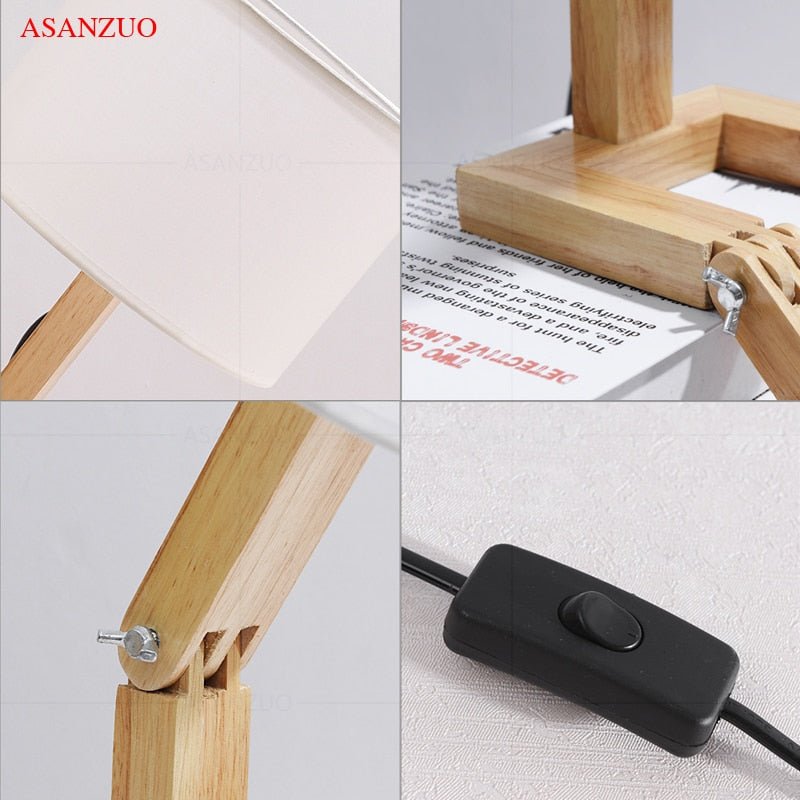 Avelena | Holz Junge Form LED Tischlampe Schreibtisch Ornament