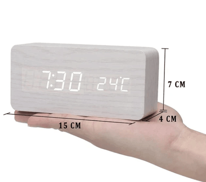 Avelena | AMBIWOOD – Sprachgesteuerte LED-Uhr mit minimalistischer Holzoptik