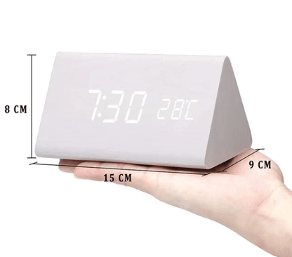 Avelena | AMBIWOOD – Sprachgesteuerte LED-Uhr mit minimalistischer Holzoptik