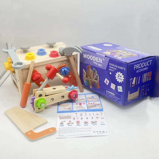 Avelena | WoodTools – Montessori-Holzwerkzeugkasten zur Förderung von Kreativität und motorischen Fähigkeiten