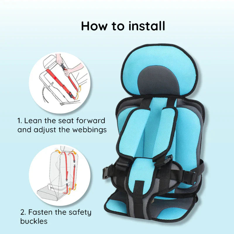 Avelena | Travel Car Seat Portable Toddler Booster Safety Compact Harness Foldable