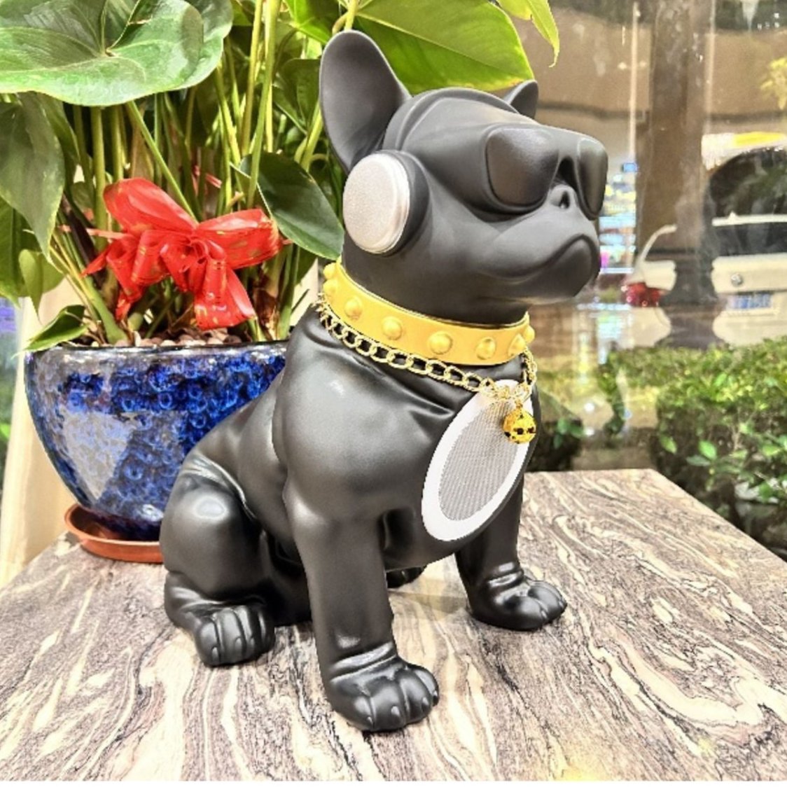 Avelena | Bowwoo : Trendy Frenchie Bluetooth Lautsprecher Verbesserte Audio Lange Akku-Laufzeit