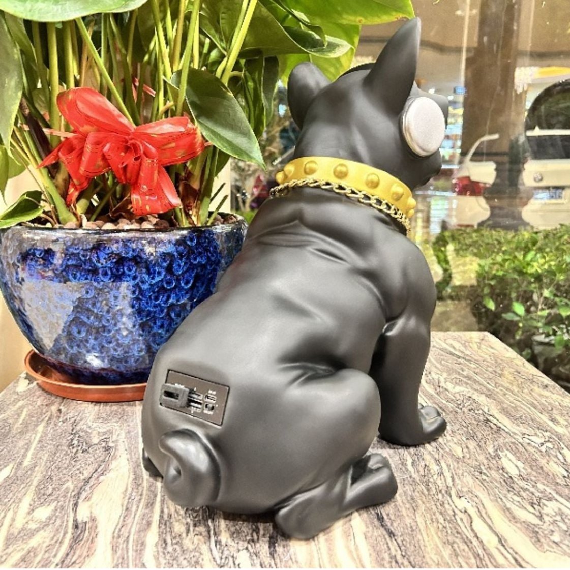 Avelena | Bowwoo : Trendy Frenchie Bluetooth Lautsprecher Verbesserte Audio Lange Akku-Laufzeit