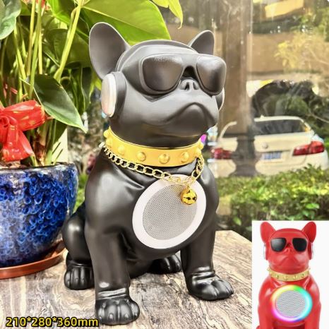 Avelena | Bowwoo : Trendy Frenchie Bluetooth Lautsprecher Verbesserte Audio Lange Akku-Laufzeit