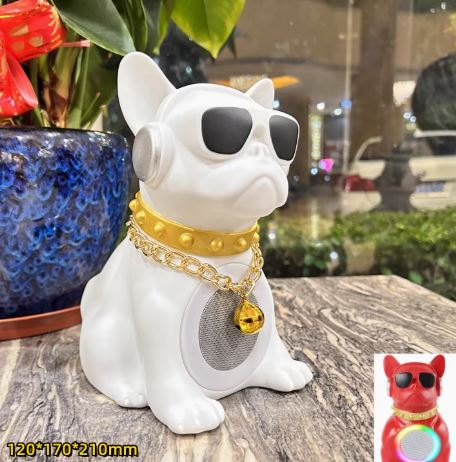 Avelena | Bowwoo : Trendy Frenchie Bluetooth Lautsprecher Verbesserte Audio Lange Akku-Laufzeit