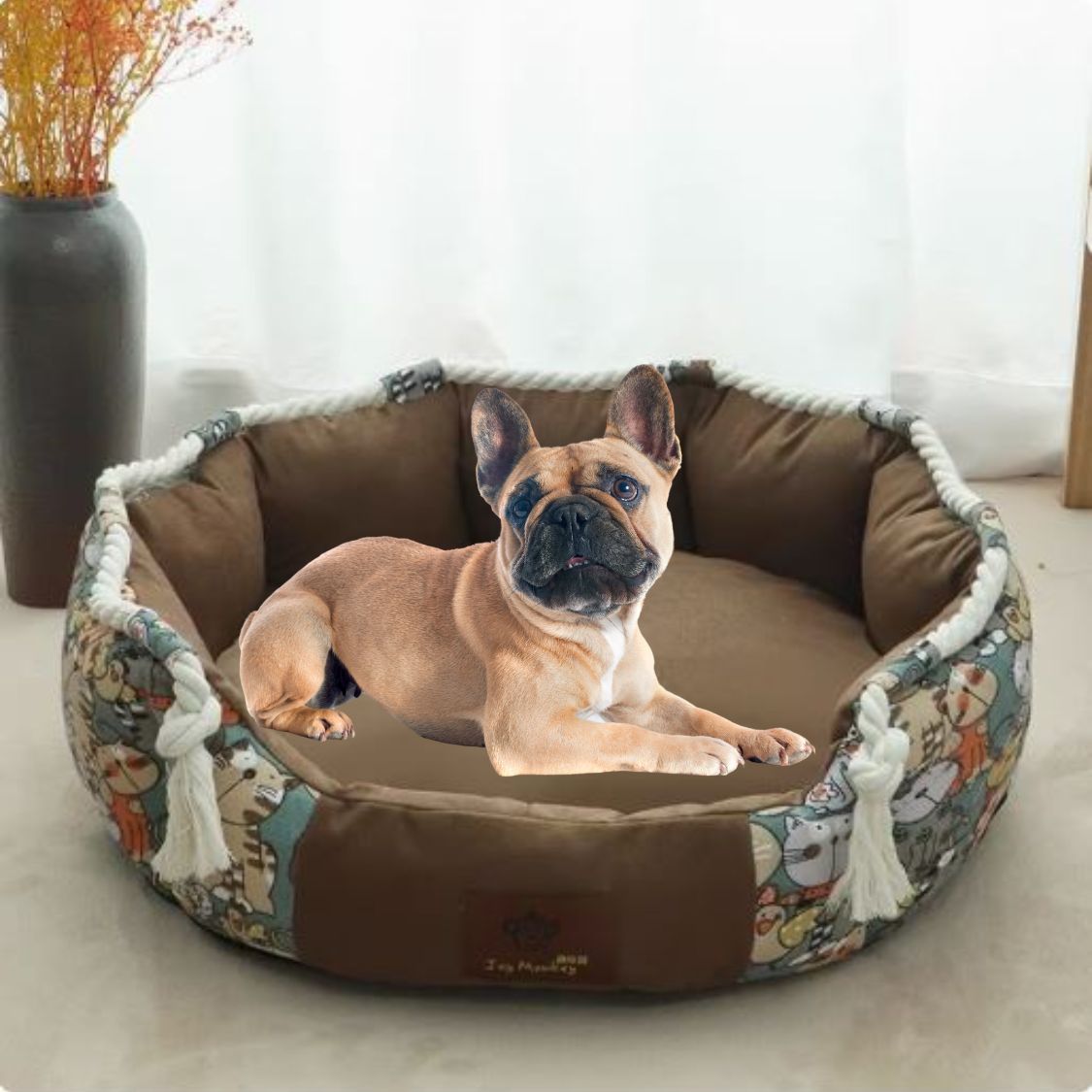 Avelena | Pawhaven Weiches Frenchie Bett Bequeme Und Stilvolle Schlaflösung Für Franse Bulldogge