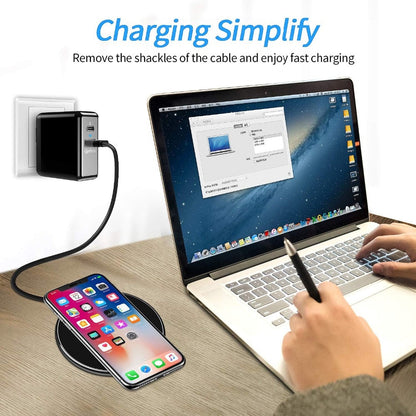 Avelena | 30W Schnelles kabelloses Ladepad | Premium USB C Ladekabel MagSafe Ladegerät für Apple iPhone, Samsung & Android - Fast Wireless Charging Pad