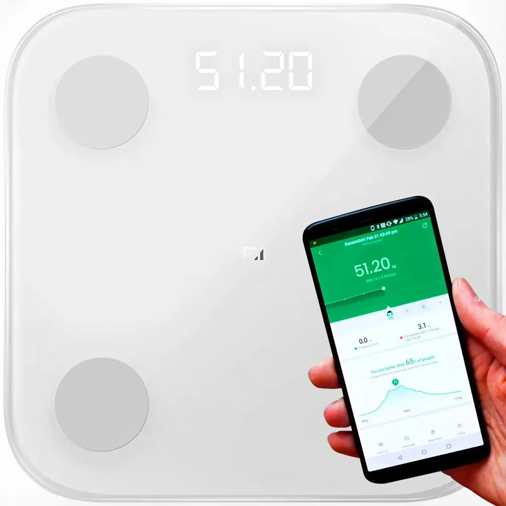 Avelena | Xiaomi Smart Elektronische Badezimmerwaage Weiß