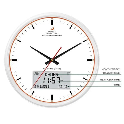 Avelena | Zamora Zeit Gebetsuhr – Automatische globale Gebetszeiten mit Azan-Alarma und elegantem Design